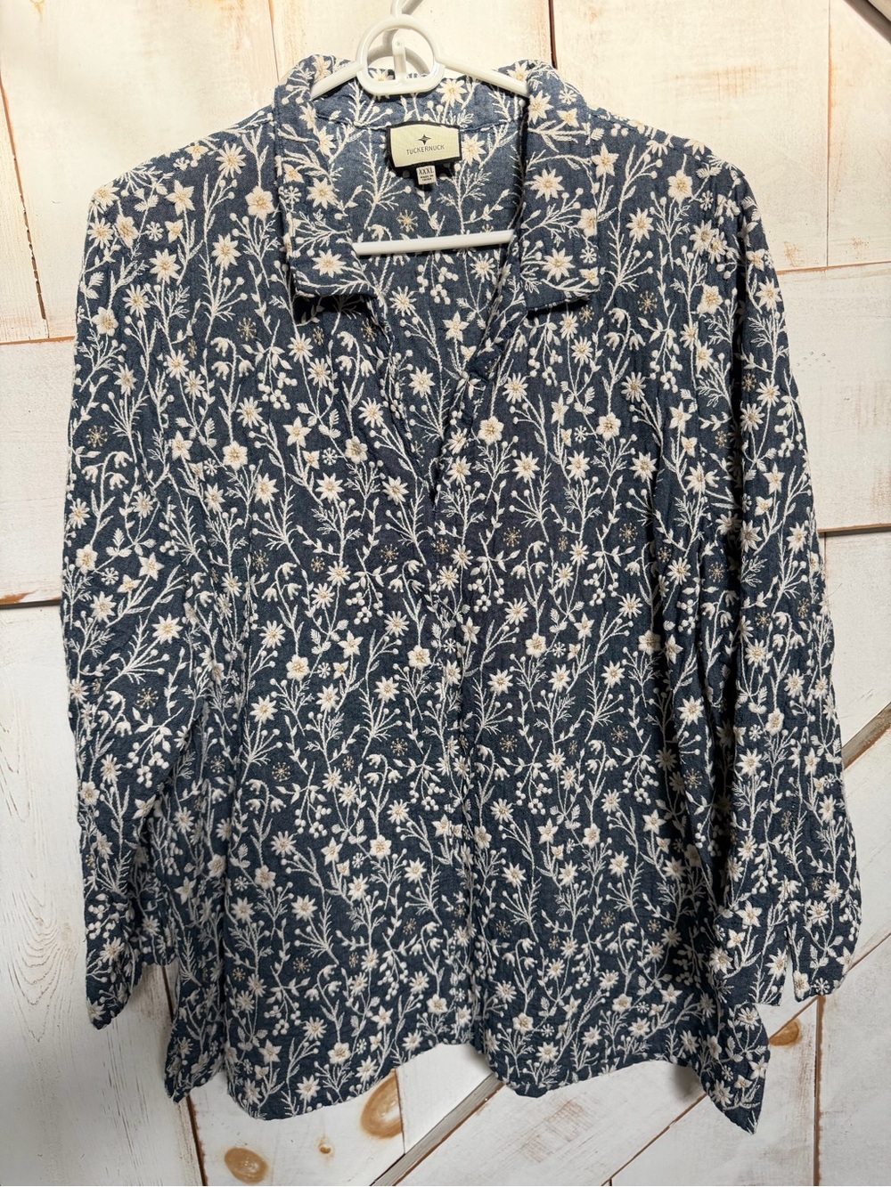 Tuckernuck Navy Blue Floral Shirt